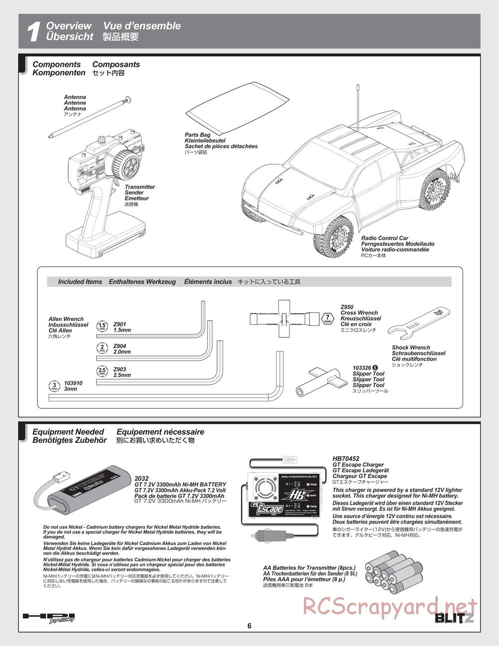 HPI - Blitz - Manual - Page 6