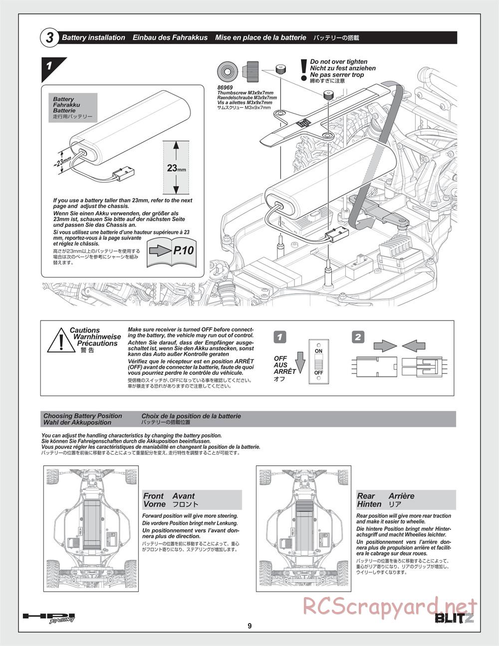 HPI - Blitz - Manual - Page 9