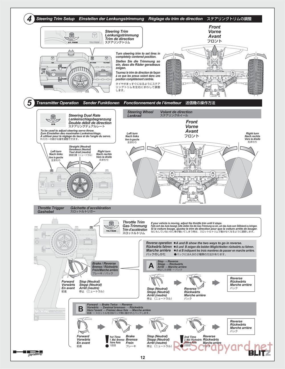 HPI - Blitz - Manual - Page 12