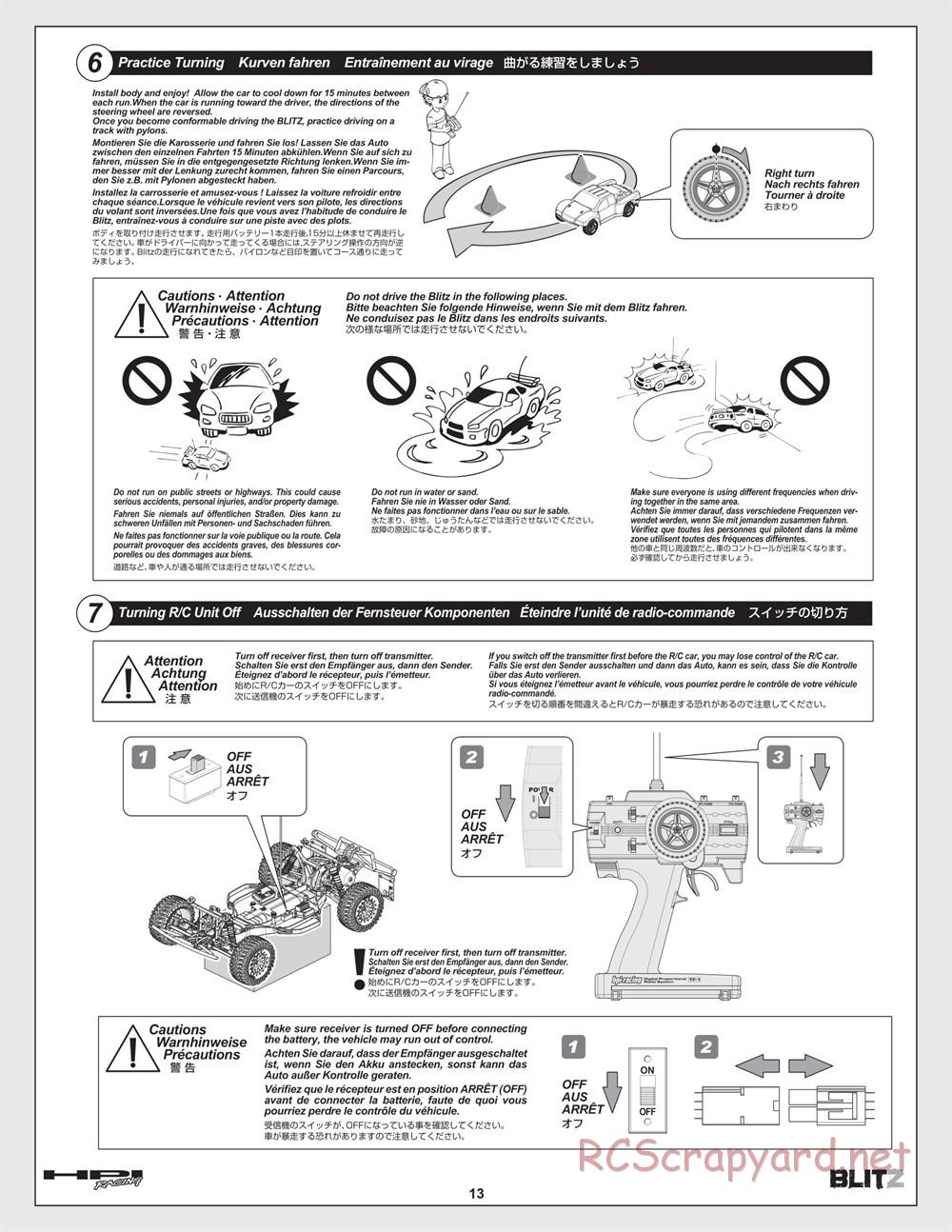 HPI - Blitz - Manual - Page 13