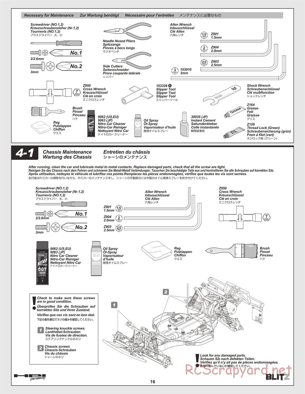 HPI - Blitz - Manual - Page 16