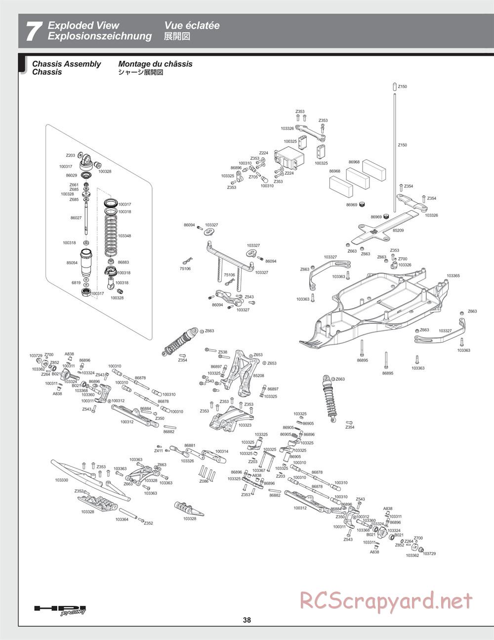 HPI - Blitz - Exploded View - Page 38