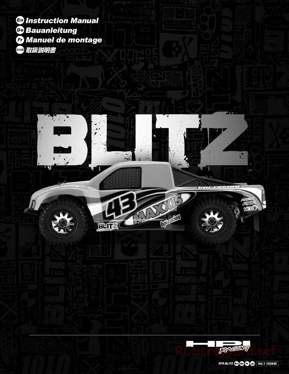 HPI - Blitz Art Series - Manual - Page 1