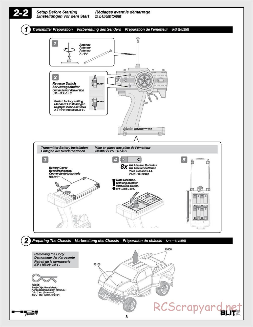 HPI - Blitz Art Series - Manual - Page 8