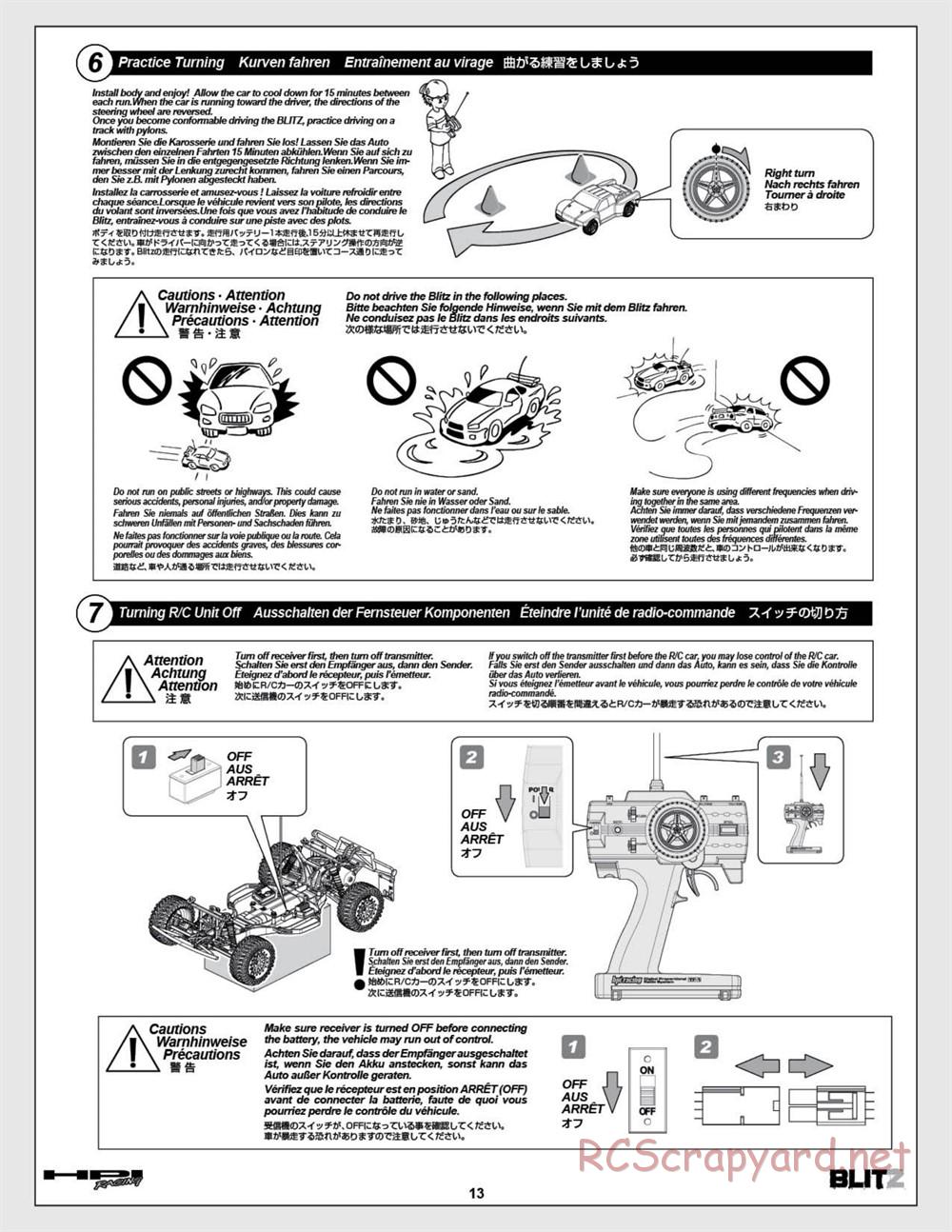HPI - Blitz Art Series - Manual - Page 13