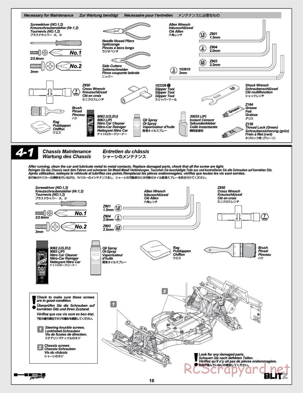 HPI - Blitz Art Series - Manual - Page 16