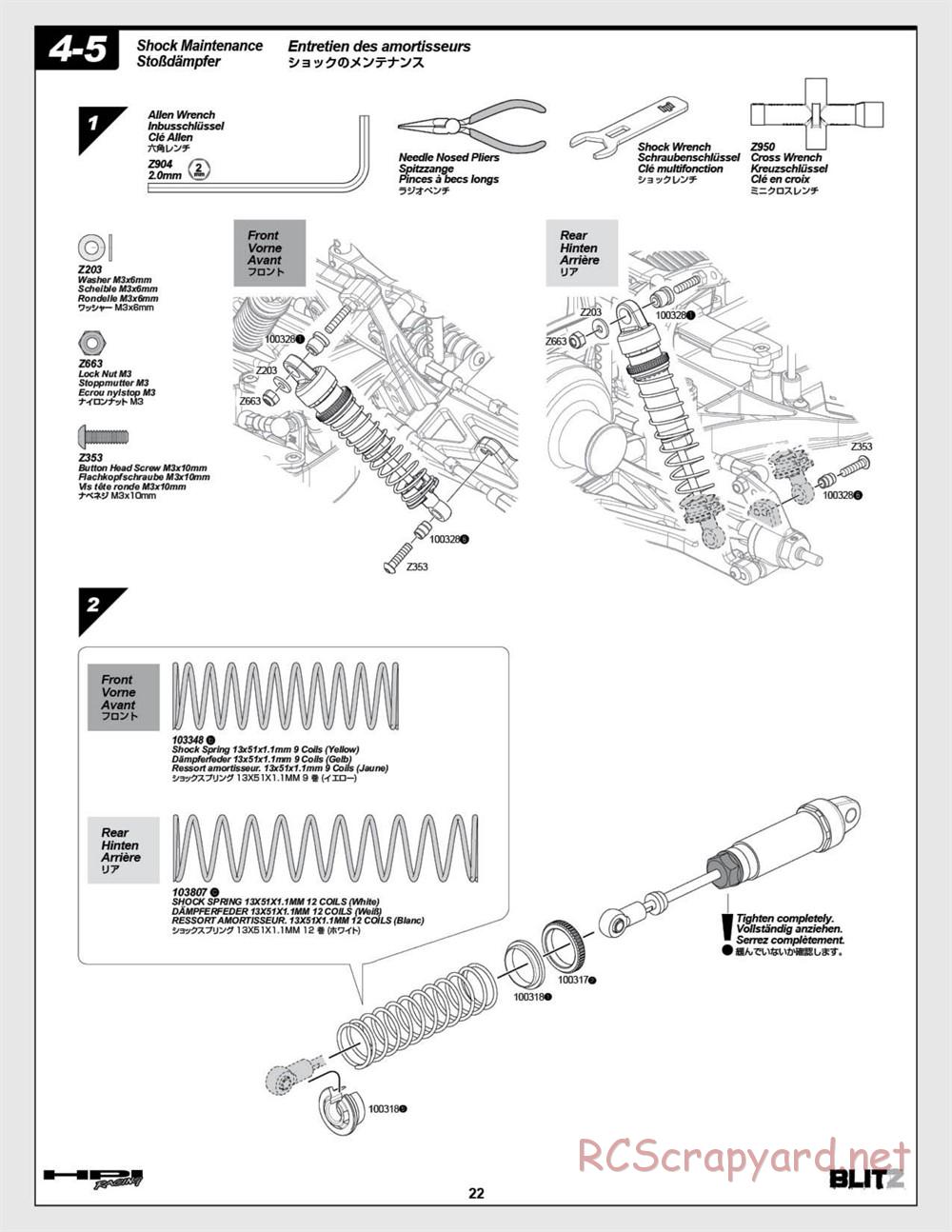 HPI - Blitz Art Series - Manual - Page 22