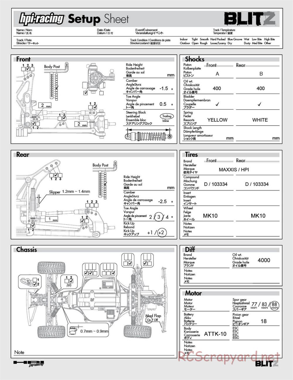 HPI - Blitz Art Series - Manual - Page 36