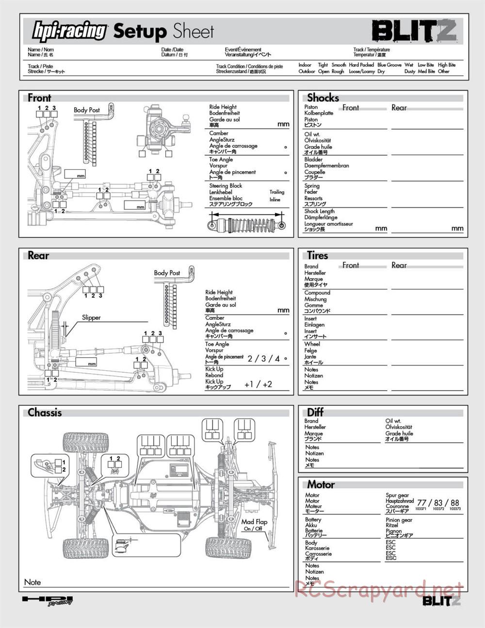 HPI - Blitz Art Series - Manual - Page 37