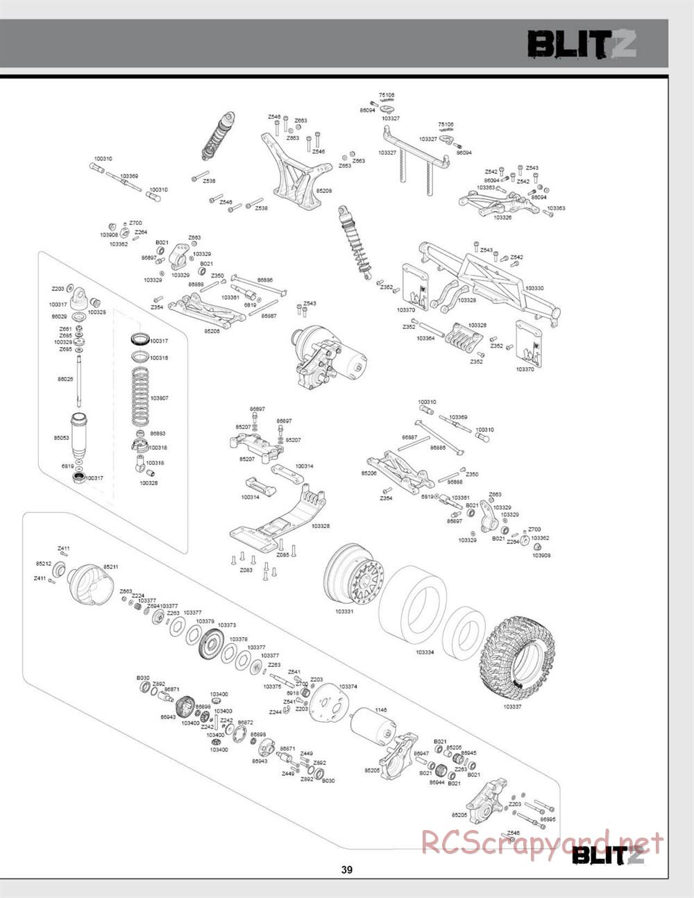 HPI - Blitz Art Series - Exploded View - Page 39