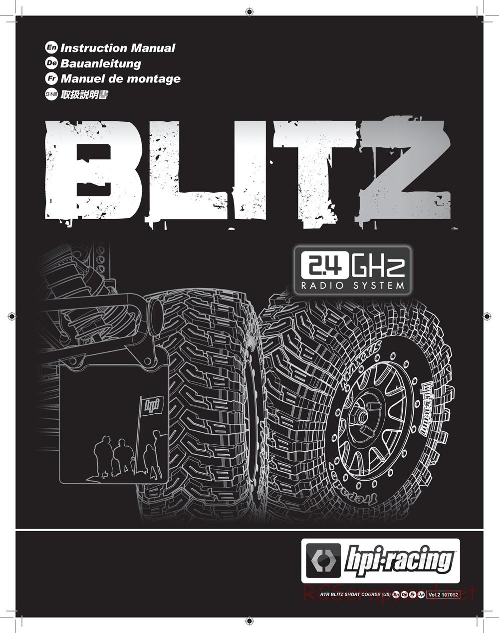 HPI - Blitz Waterproof - Manual - Page 1