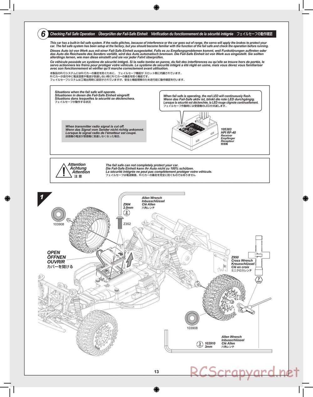 HPI - Blitz Waterproof - Manual - Page 13