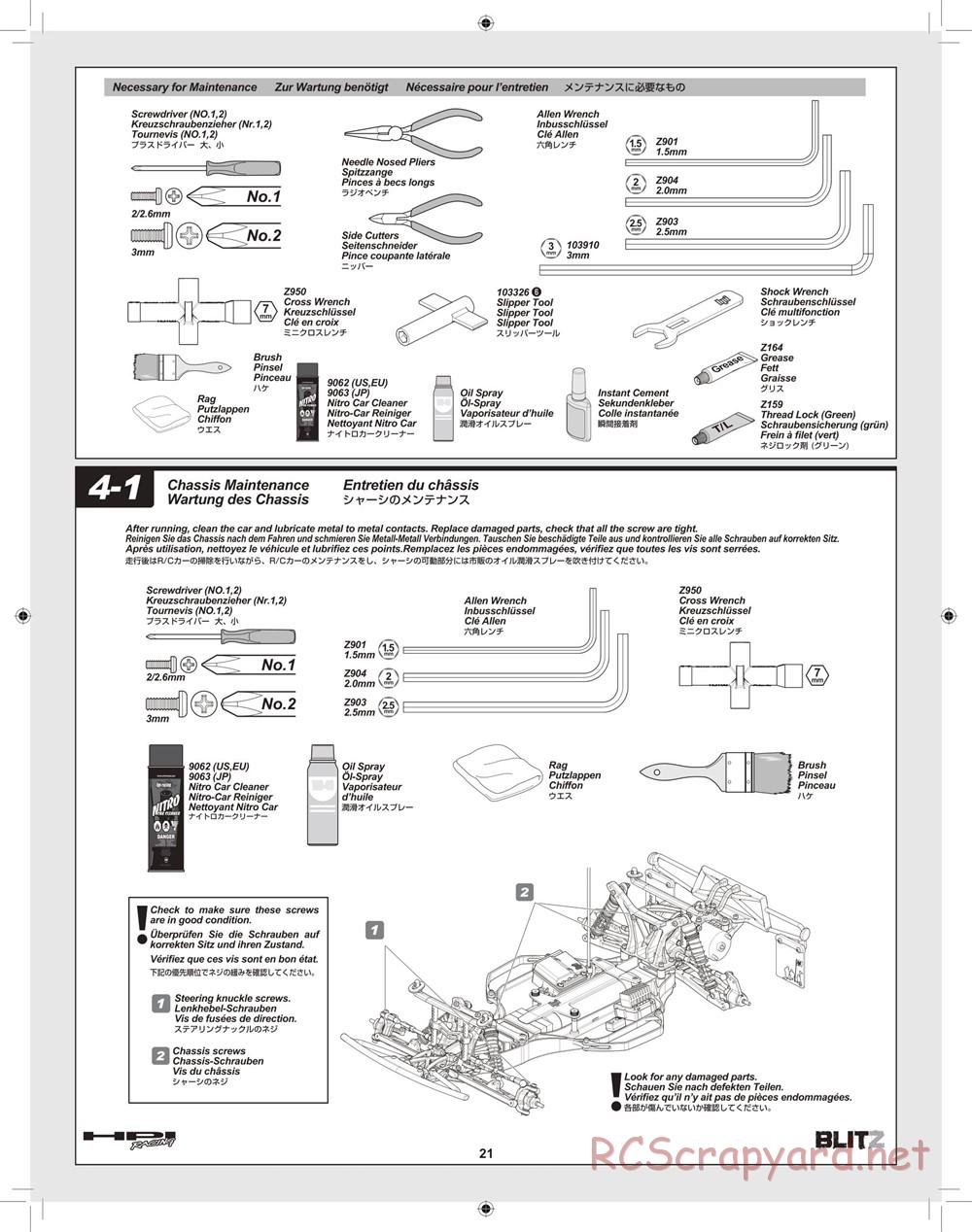 HPI - Blitz Waterproof - Manual - Page 21