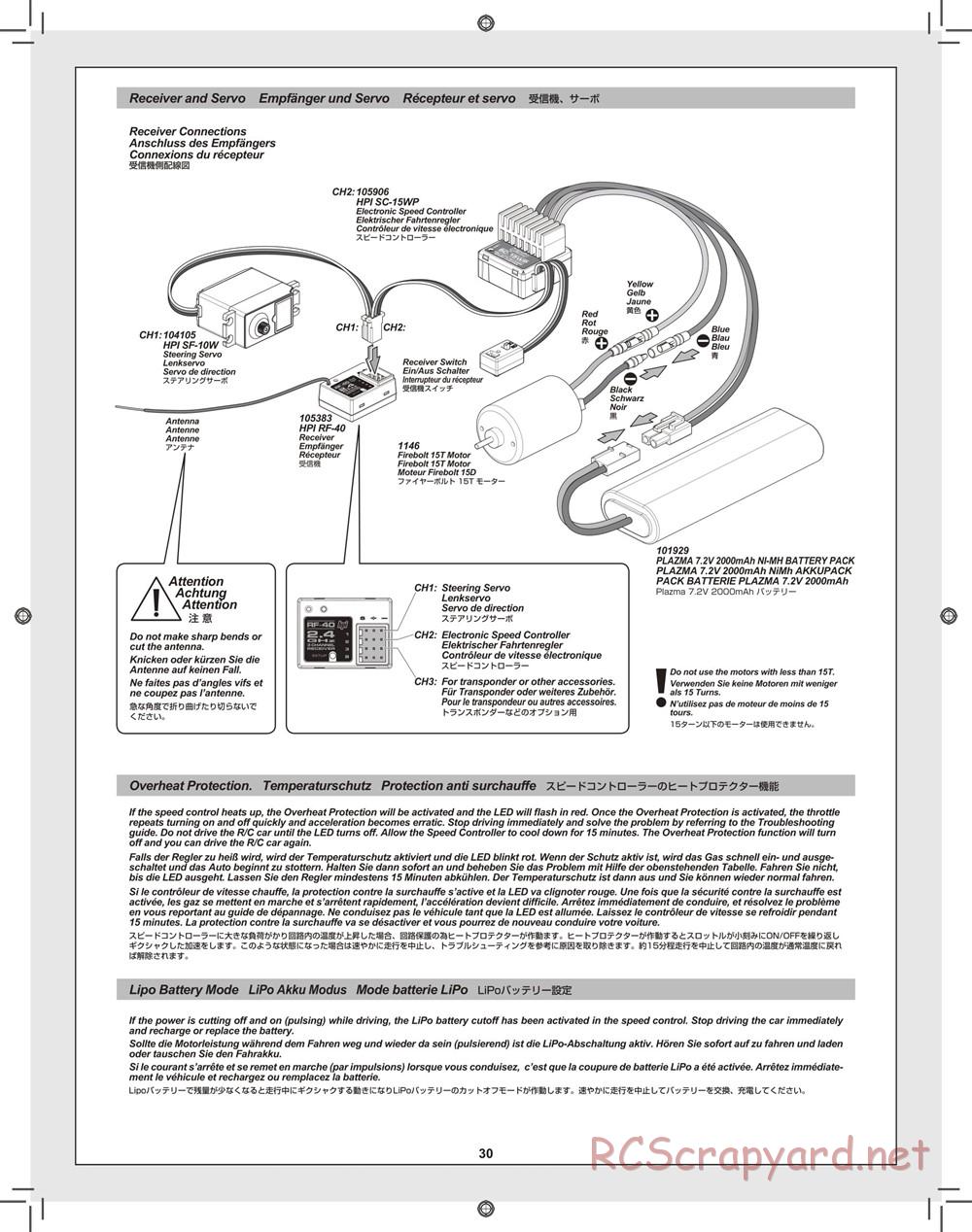 HPI - Blitz Waterproof - Manual - Page 30