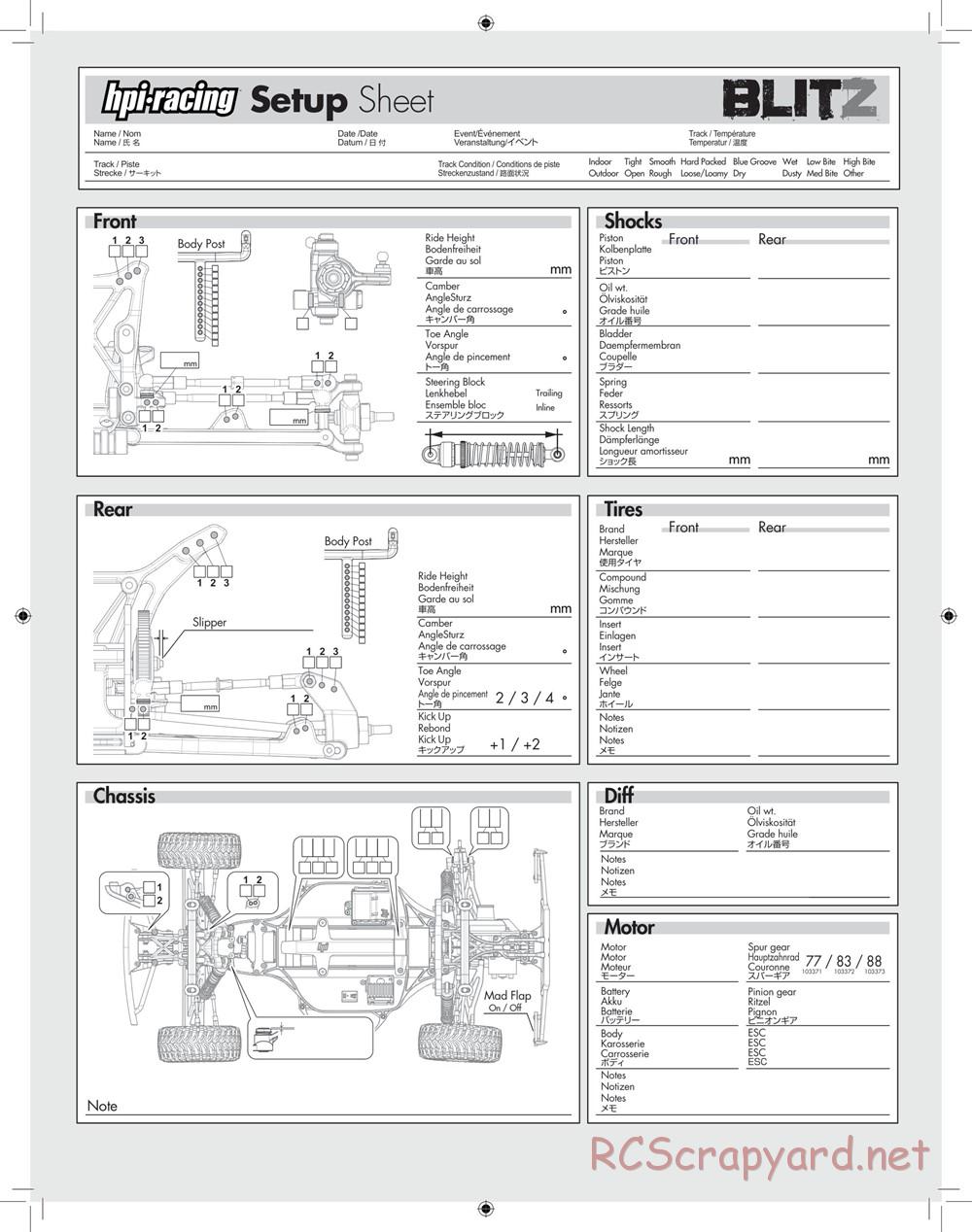 HPI - Blitz Waterproof - Manual - Page 47