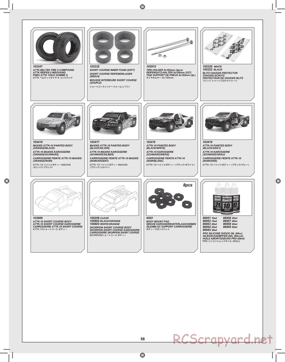 HPI - Blitz Waterproof - Exploded View - Page 58