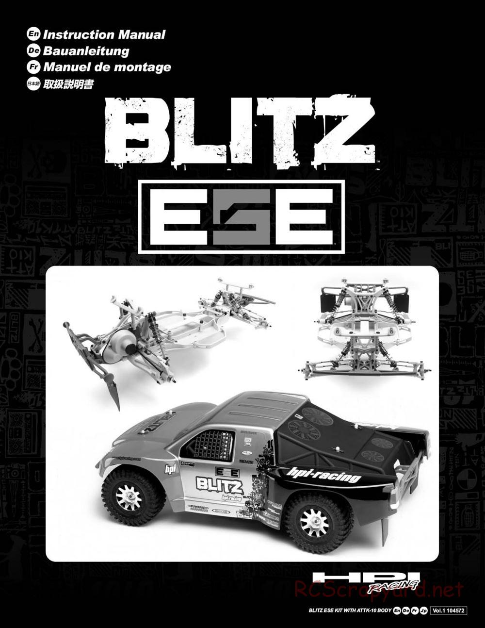 HPI - Blitz ESE - Manual - Page 1