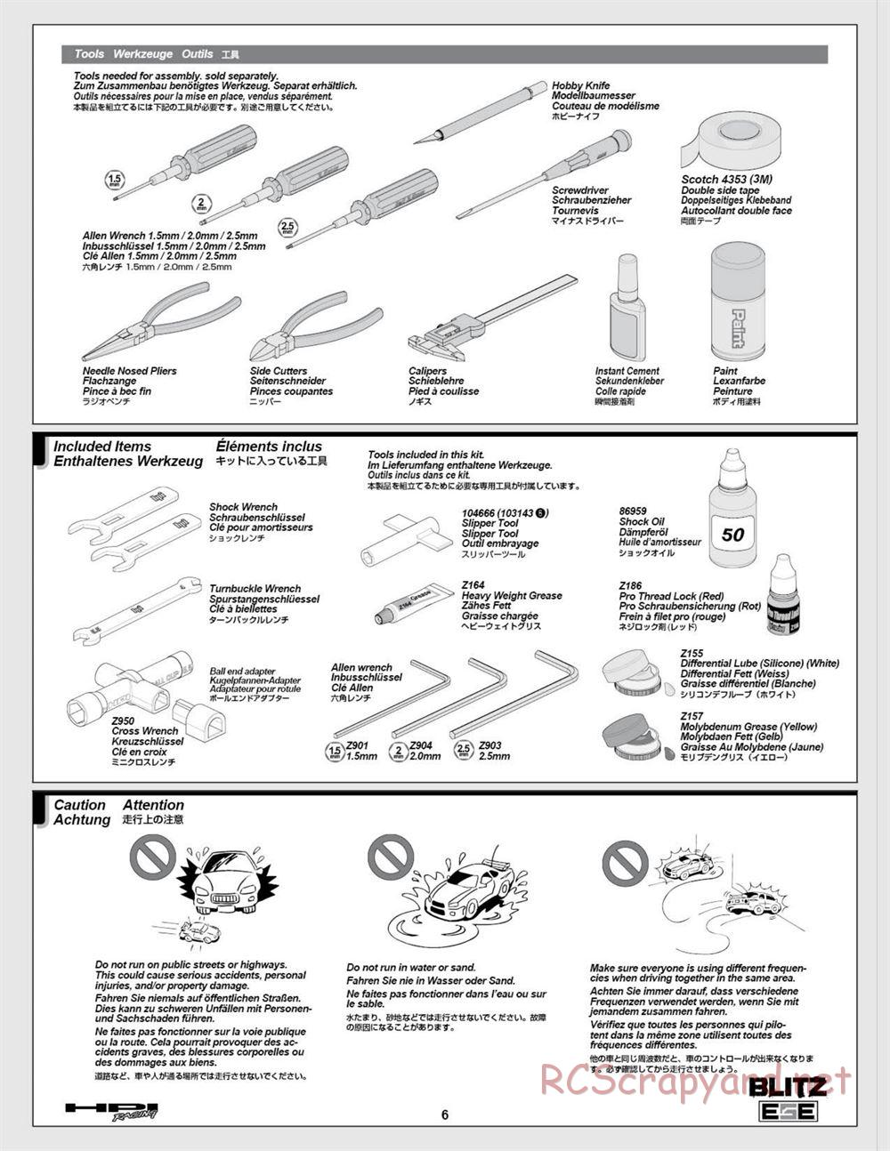 HPI - Blitz ESE - Manual - Page 6