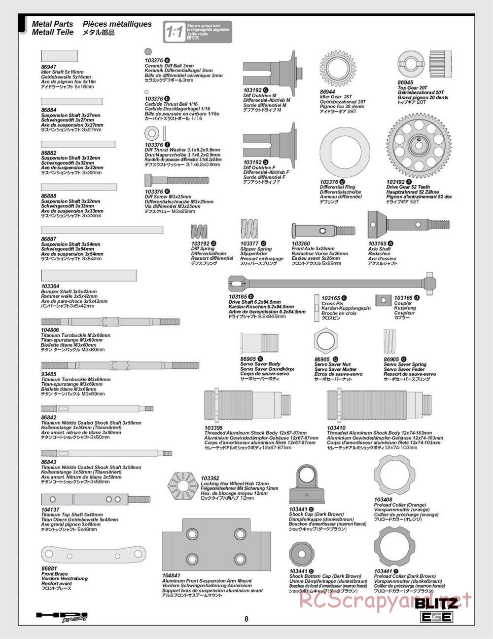 HPI - Blitz ESE - Manual - Page 8