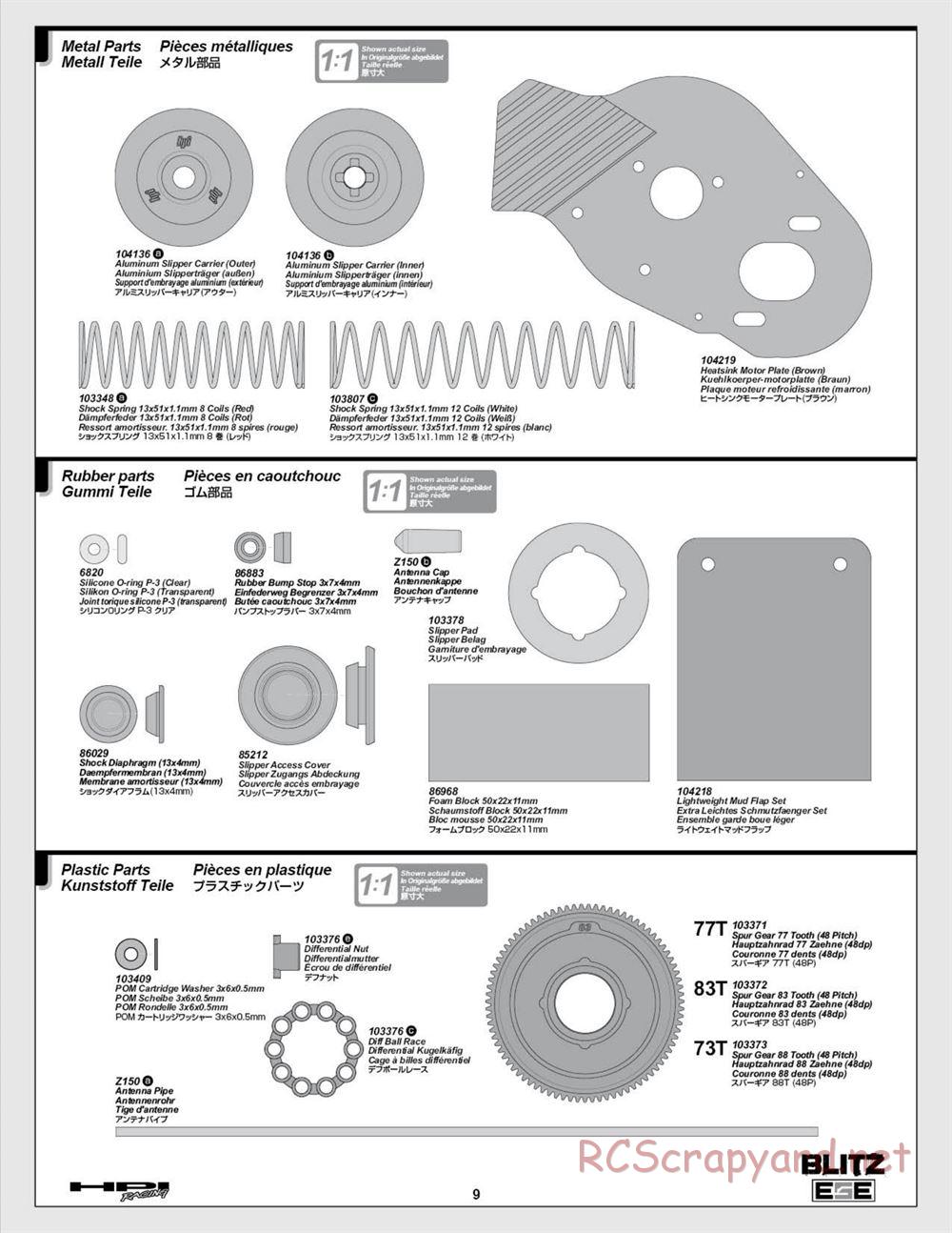 HPI - Blitz ESE - Manual - Page 9