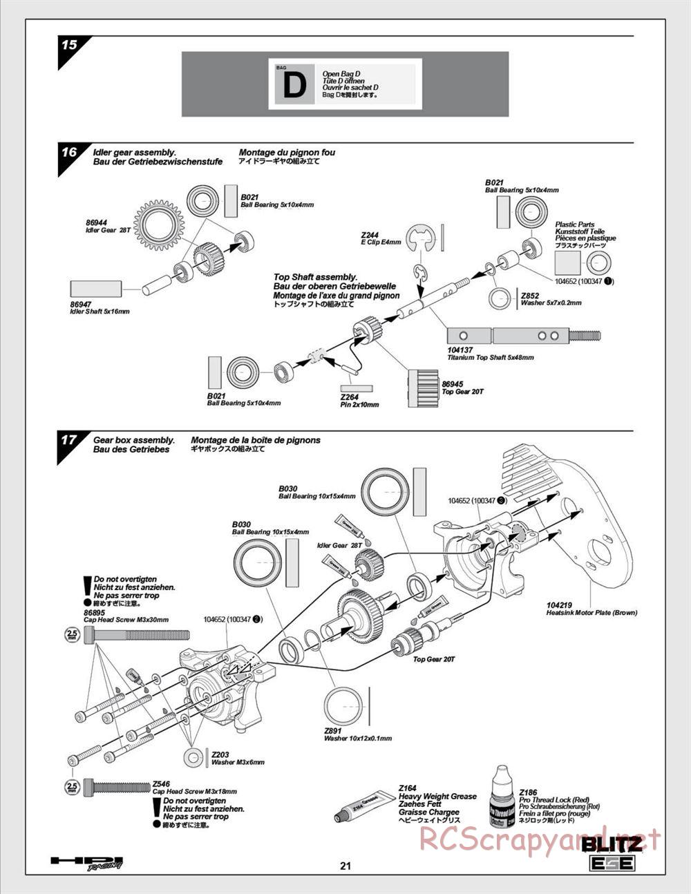 HPI - Blitz ESE - Manual - Page 21