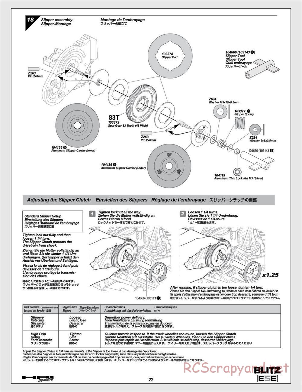 HPI - Blitz ESE - Manual - Page 22