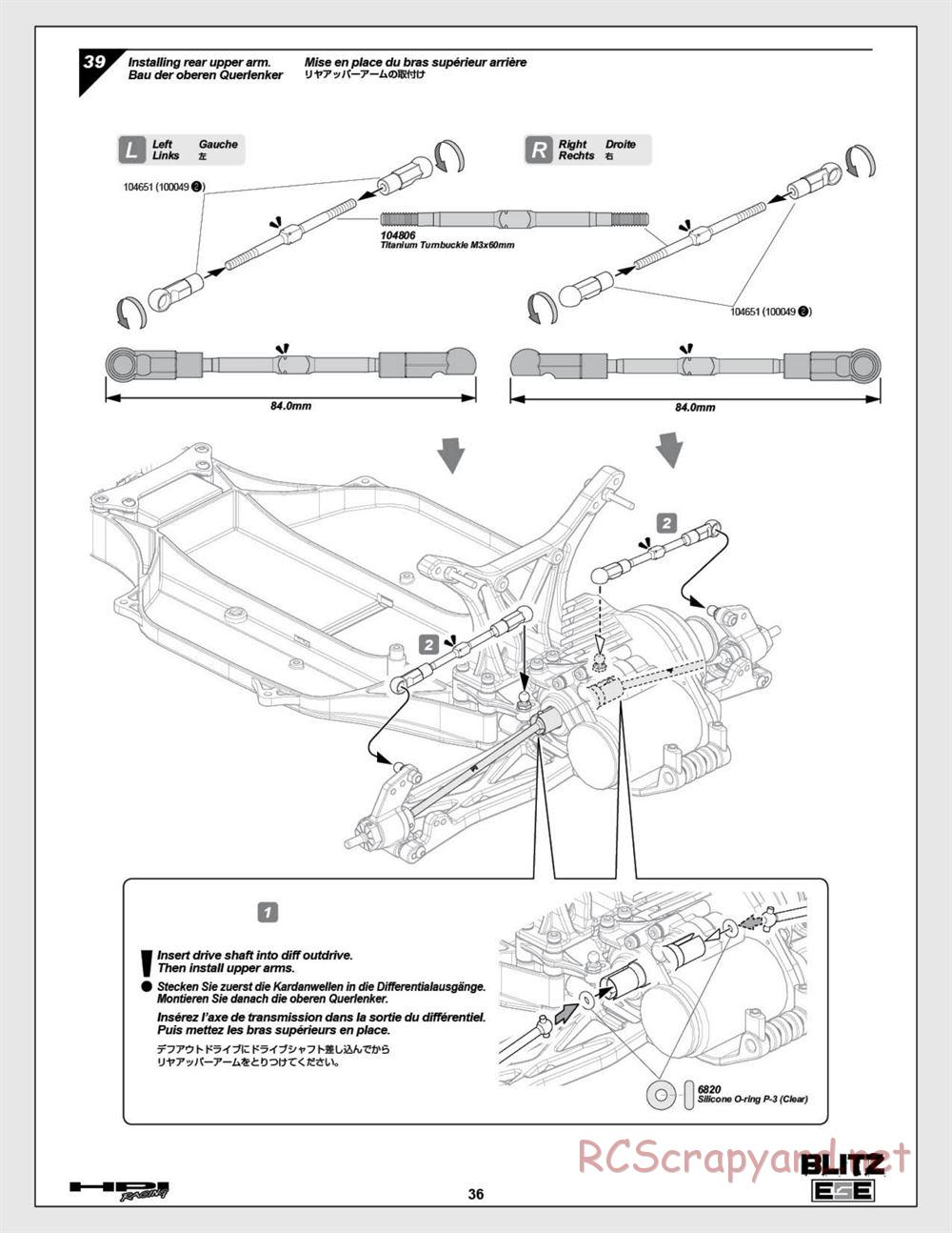 HPI - Blitz ESE - Manual - Page 36
