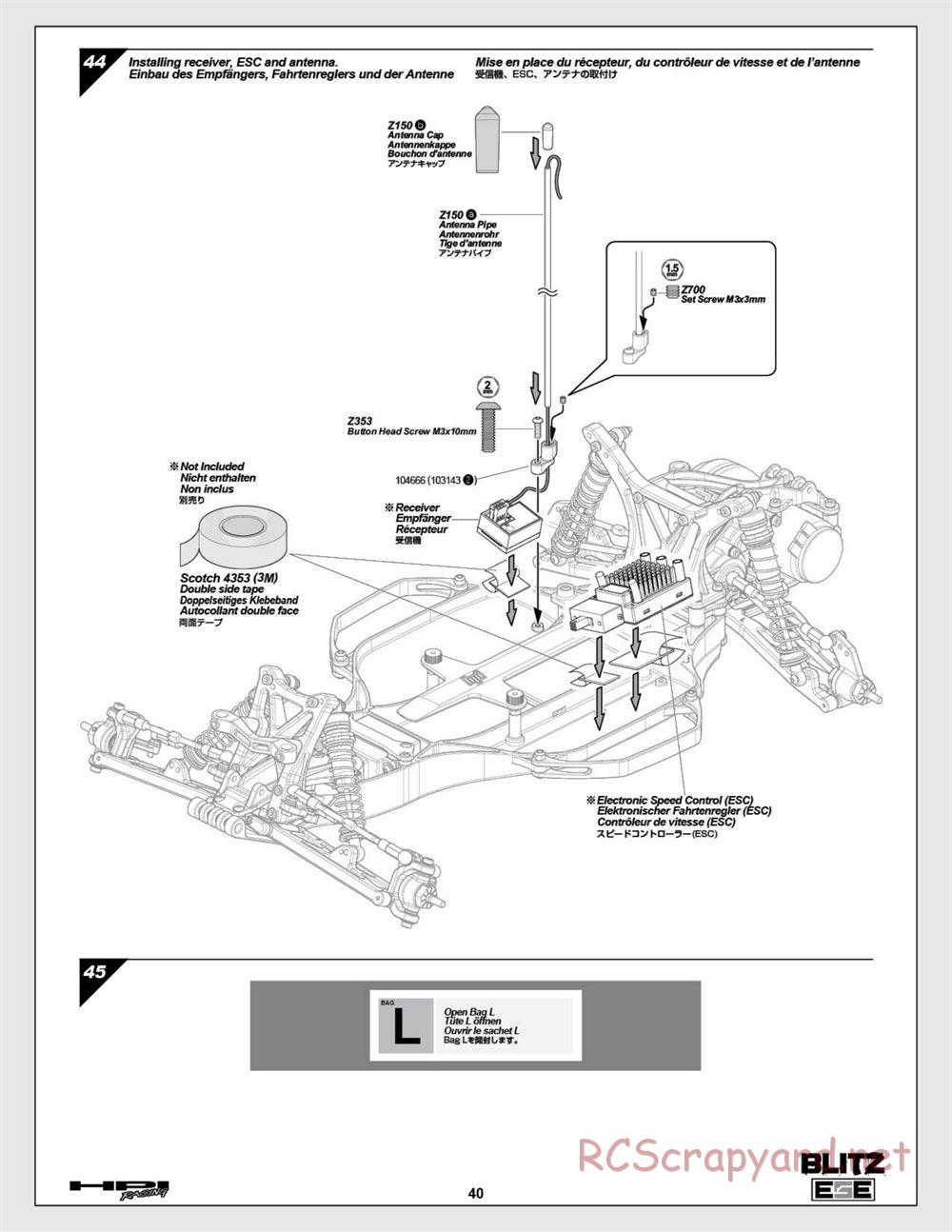 HPI - Blitz ESE - Manual - Page 40