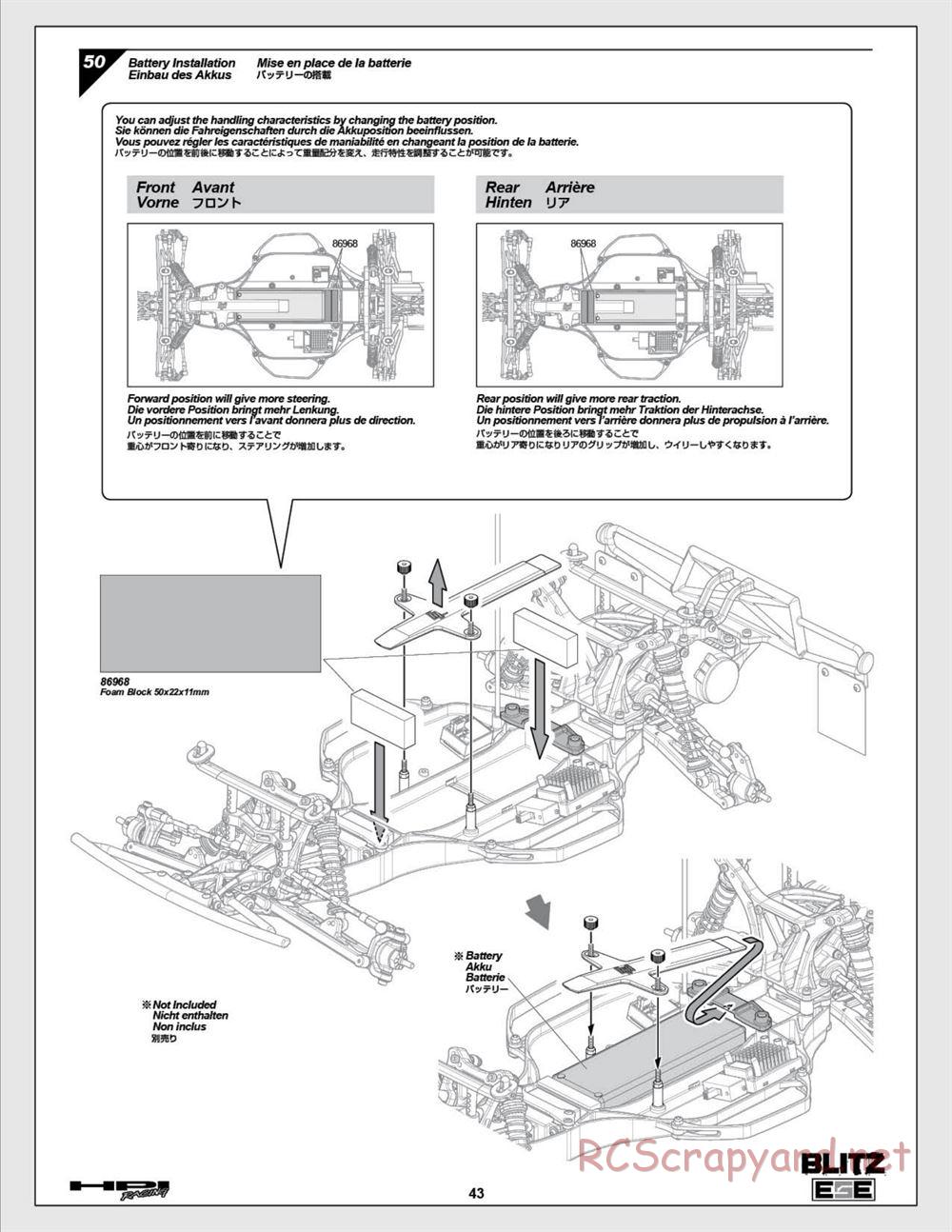 HPI - Blitz ESE - Manual - Page 43