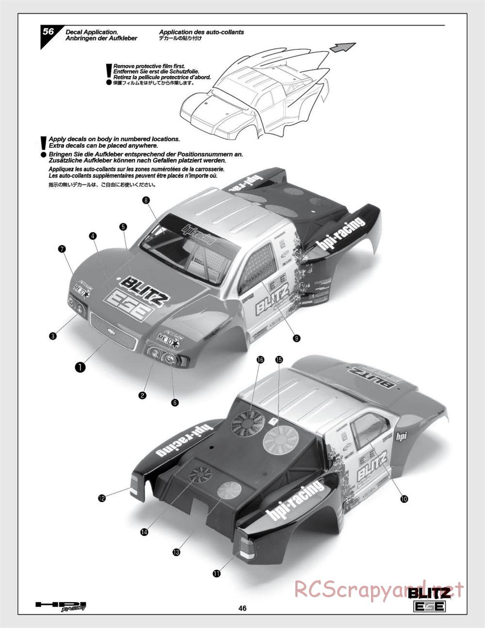 HPI - Blitz ESE - Manual - Page 46