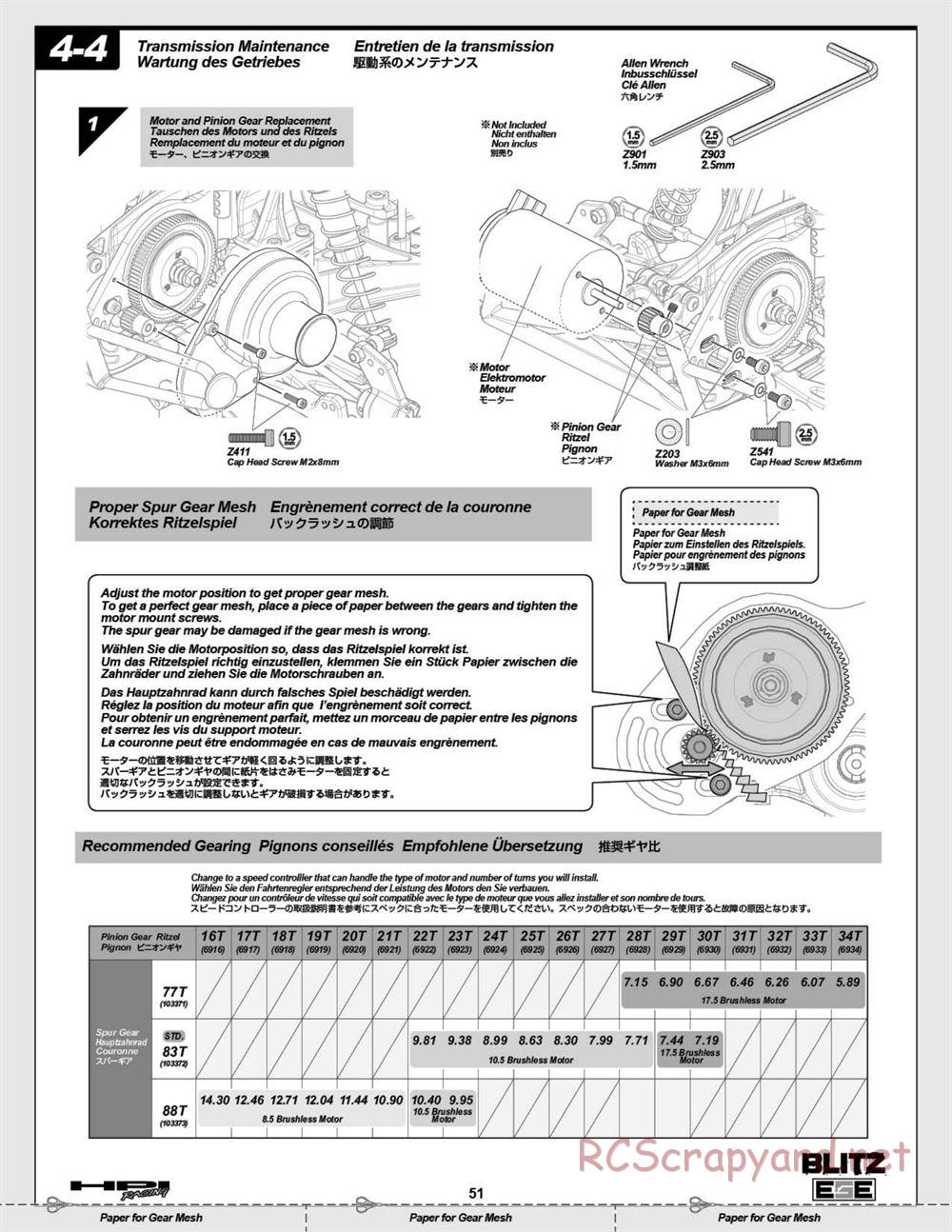 HPI - Blitz ESE - Manual - Page 51