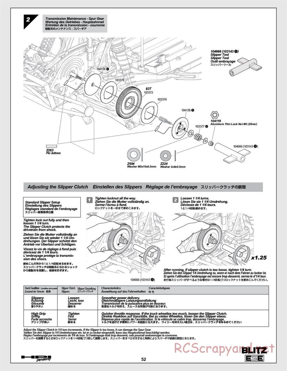 HPI - Blitz ESE - Manual - Page 52