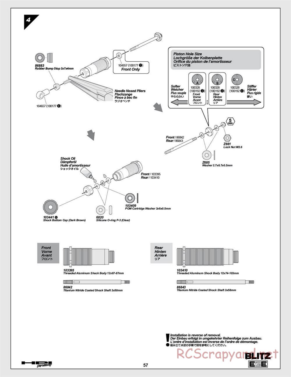 HPI - Blitz ESE - Manual - Page 57