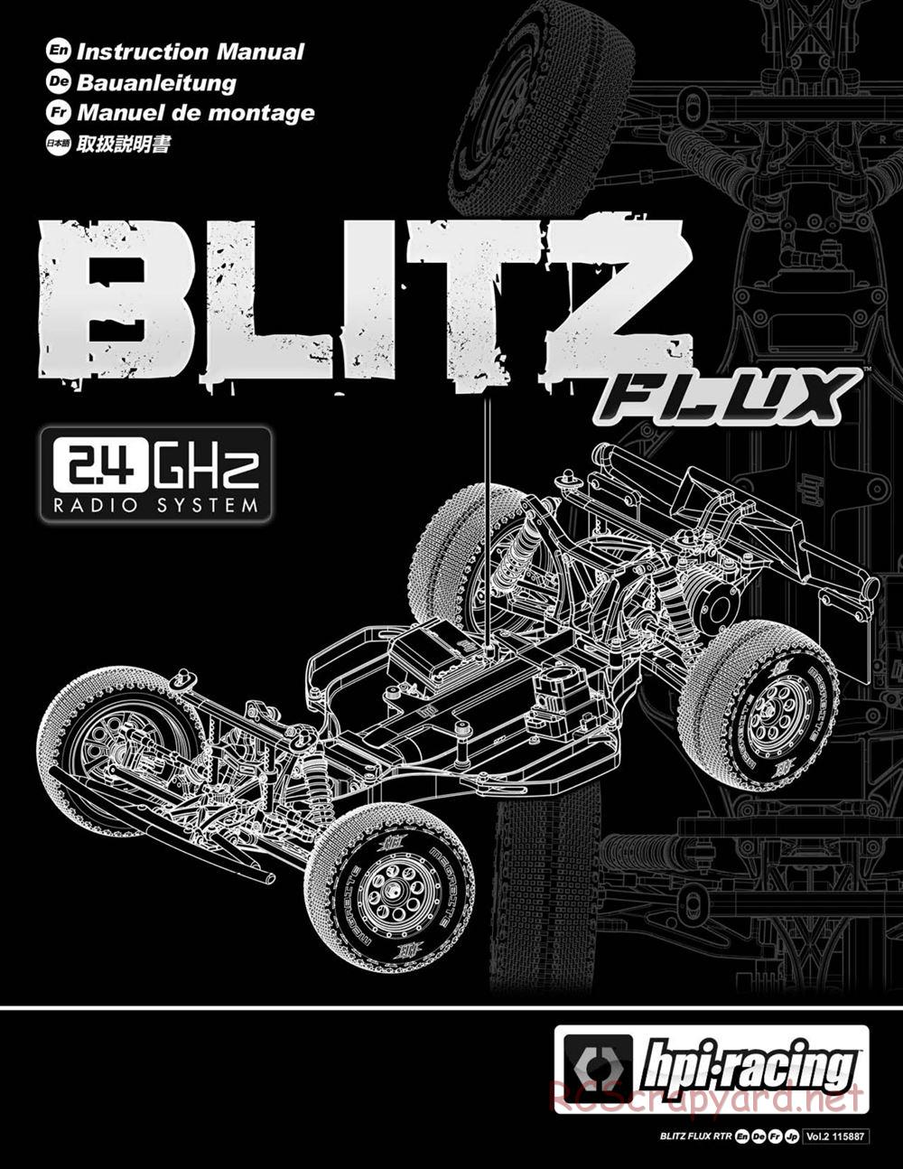 HPI - Blitz Flux - Manual - Page 1