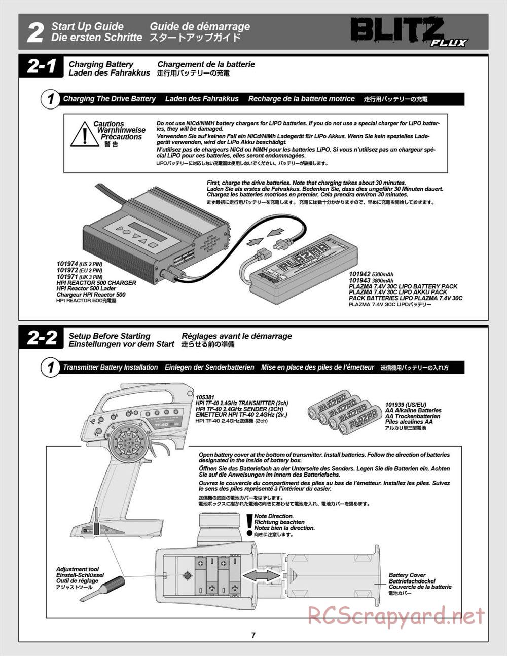 HPI - Blitz Flux - Manual - Page 7