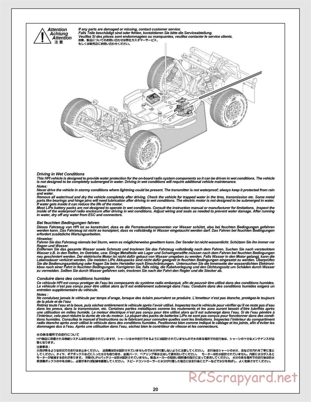 HPI - Blitz Flux - Manual - Page 20