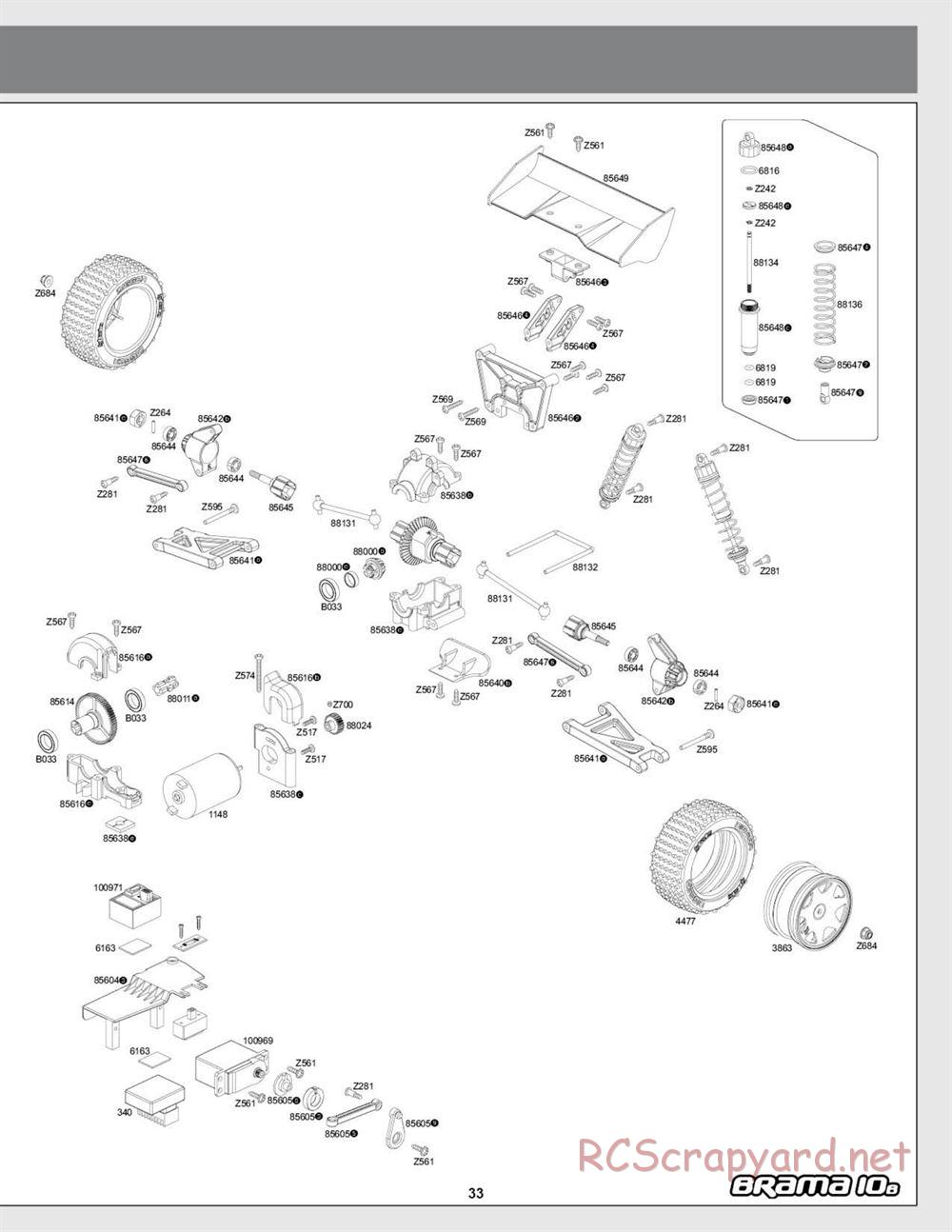 HPI - Brama 10B - Exploded View - Page 33