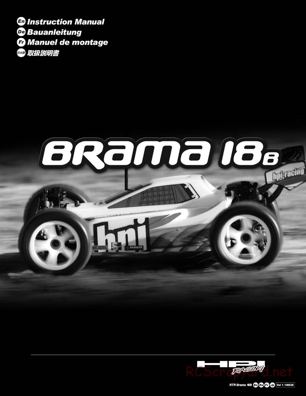 HPI - Brama 18B - Manual - Page 1