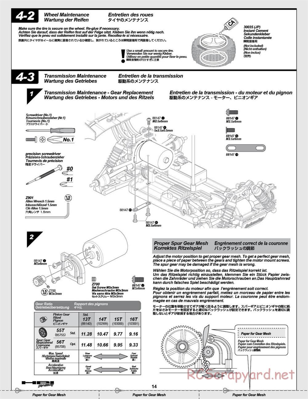 HPI - Brama 18B - Manual - Page 14