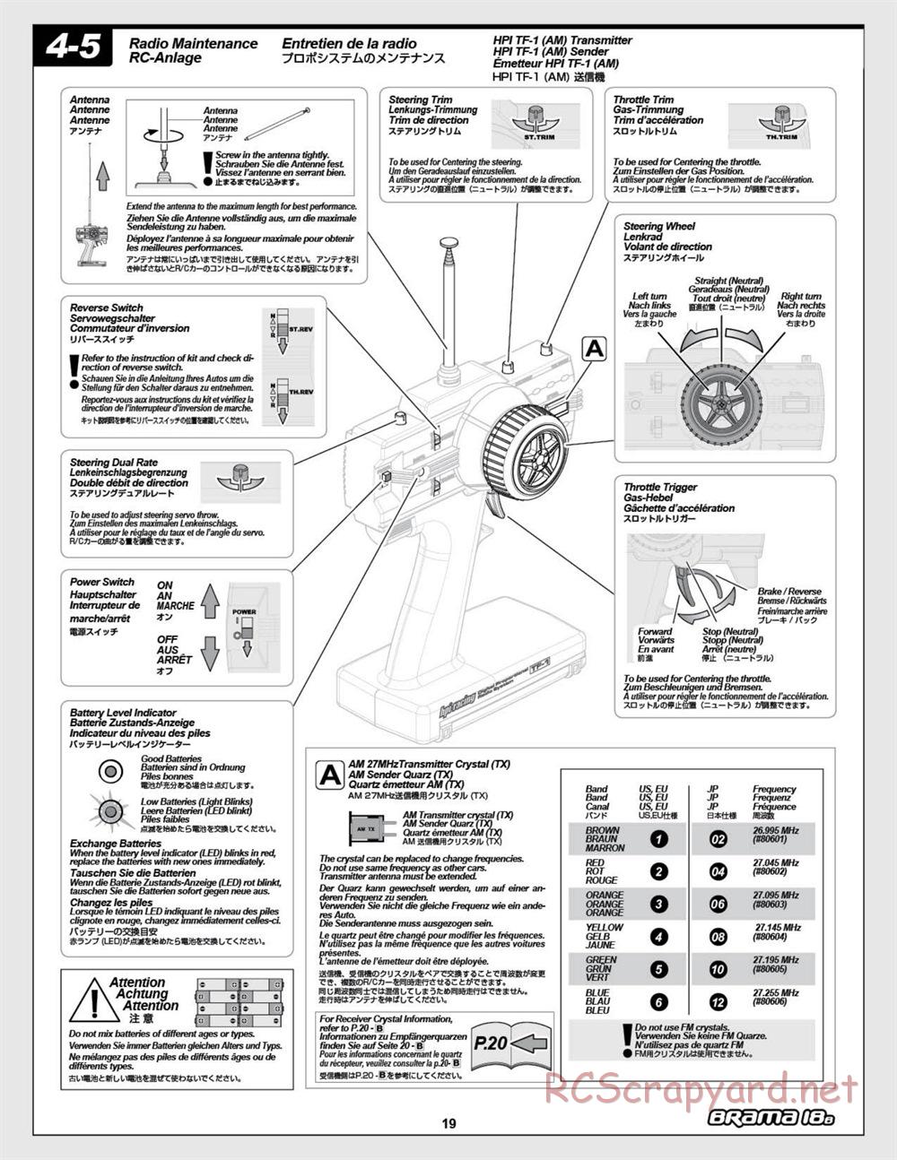 HPI - Brama 18B - Manual - Page 19