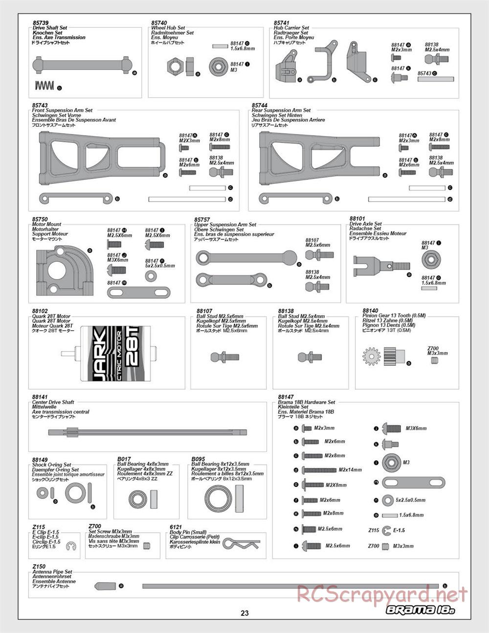 HPI - Brama 18B - Manual - Page 23