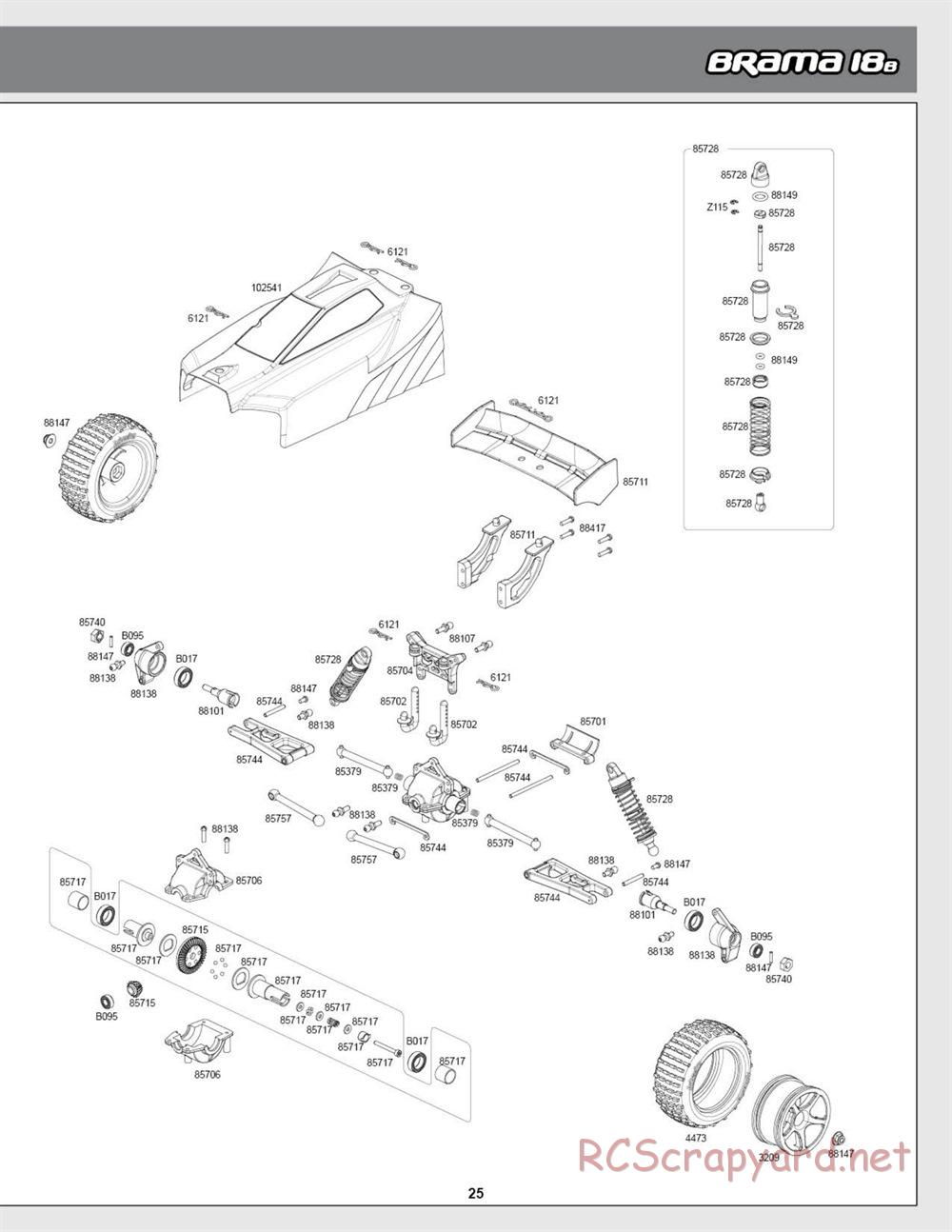 HPI - Brama 18B - Exploded View - Page 25