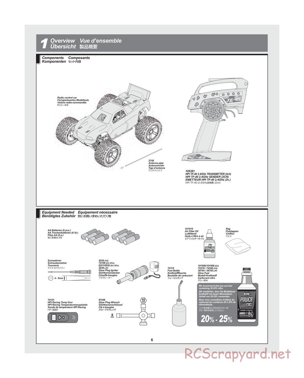 HPI - Bullet ST 3.0 (2011) - Manual - Page 6