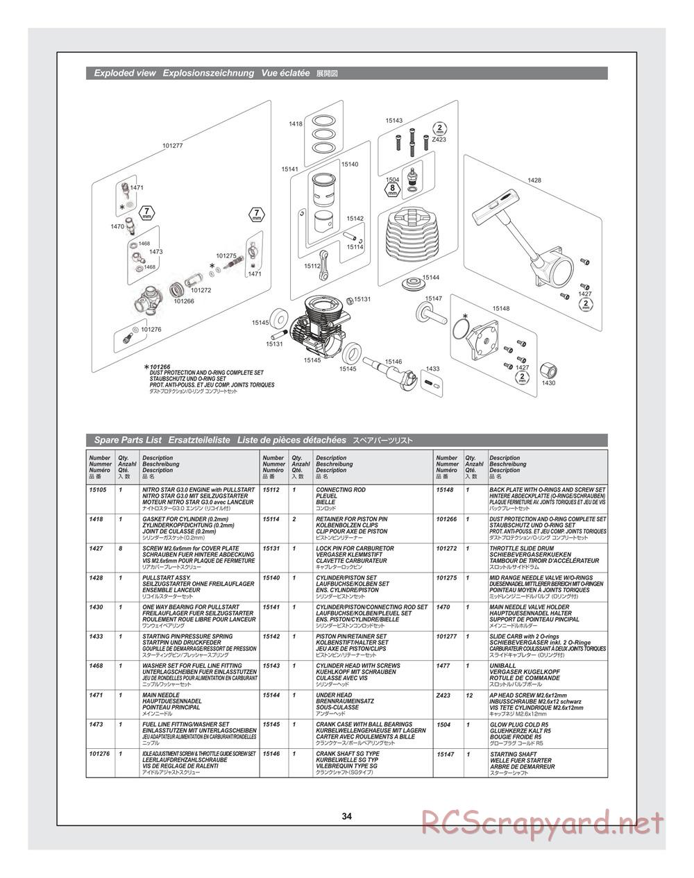 HPI - Bullet ST 3.0 (2011) - Manual - Page 34