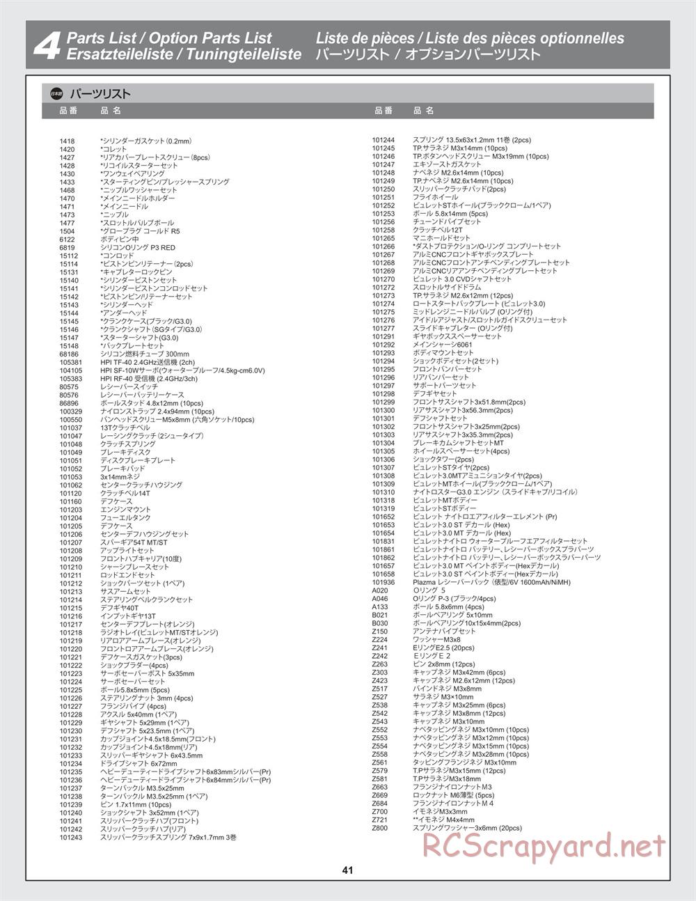 HPI - Bullet MT 3.0 - Manual - Page 41