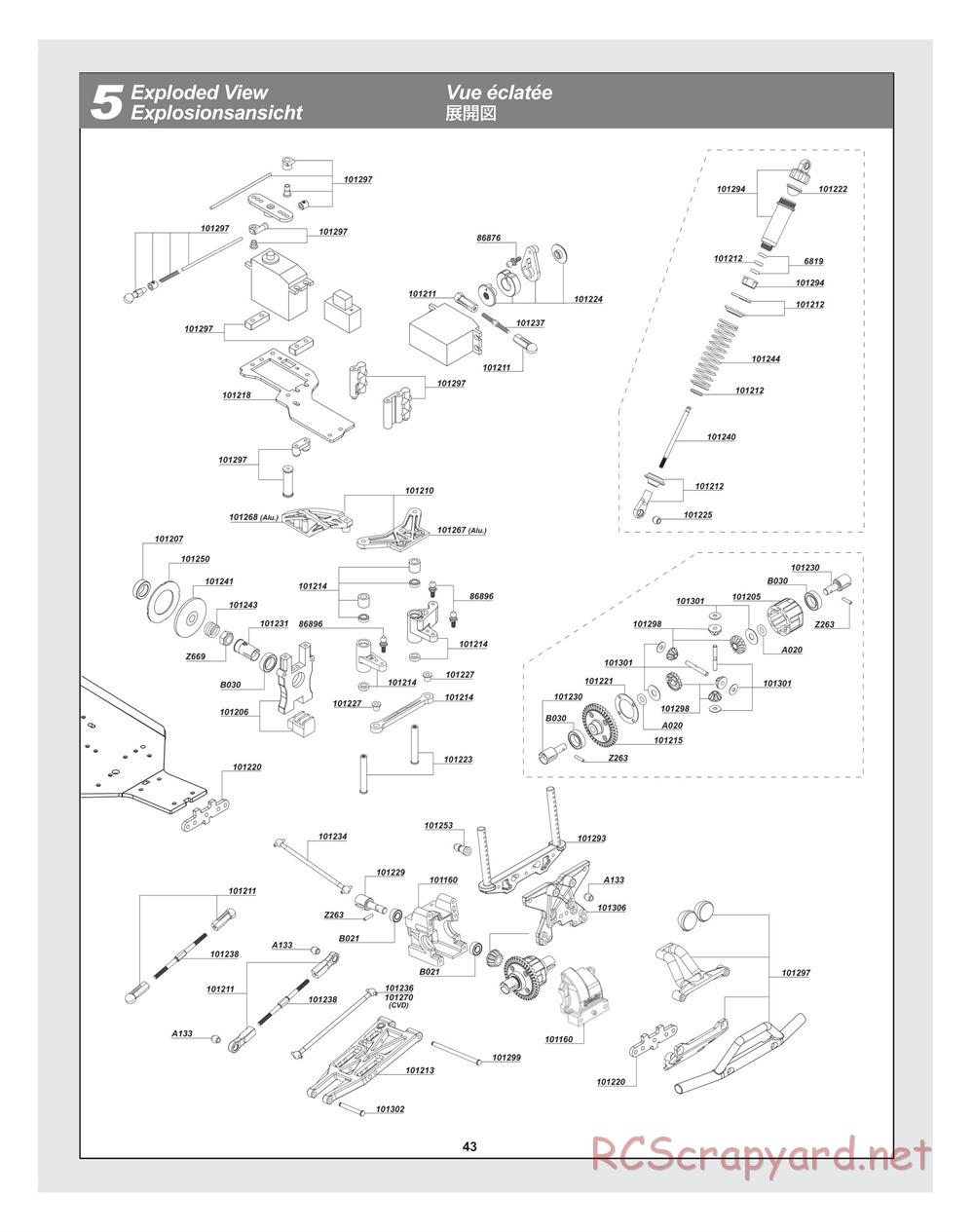 HPI - Bullet MT 3.0 - Exploded View - Page 43