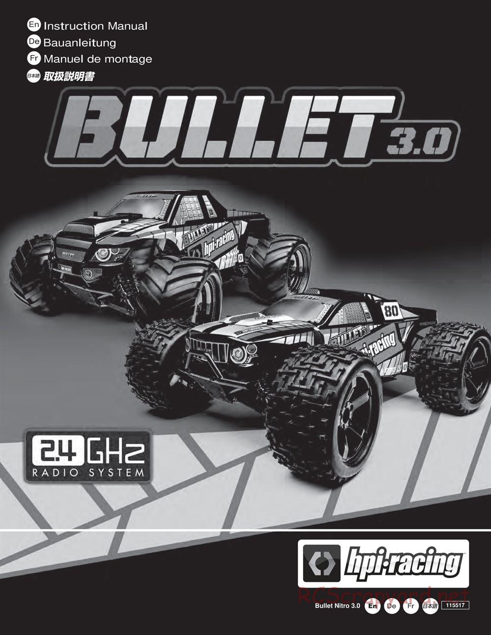 HPI - Bullet MT 3.0 - Manual - Page 1