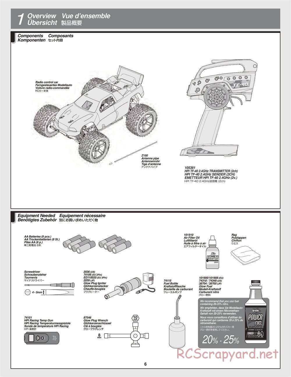 HPI - Bullet MT 3.0 - Manual - Page 6