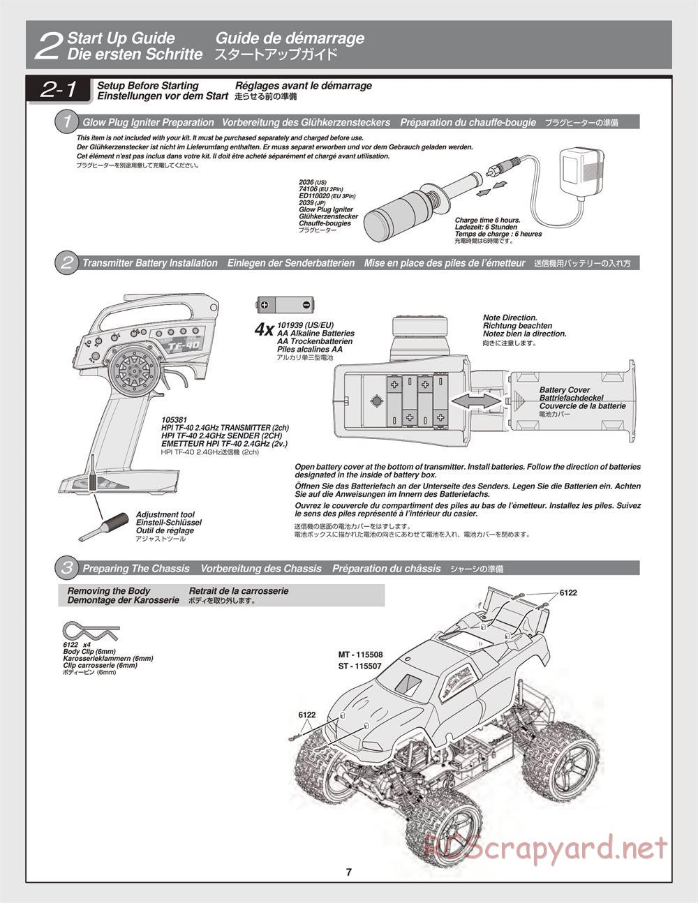 HPI - Bullet ST 3.0 - Manual - Page 7