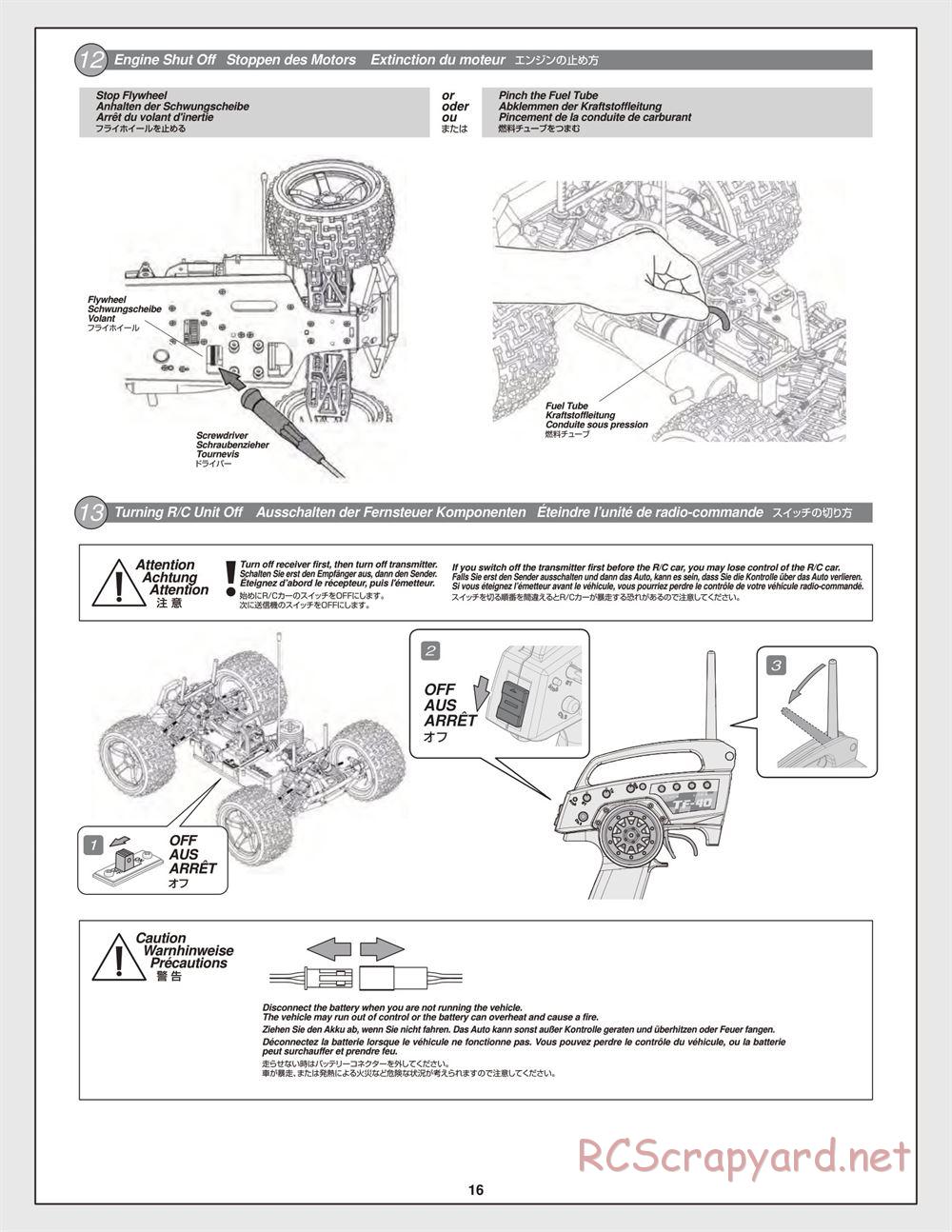 HPI - Bullet MT 3.0 - Manual - Page 16